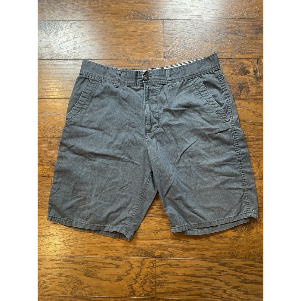 Y2K OP Ocean Pacific Chino Shorts Men's 36 Gray Flat Surfer Skate